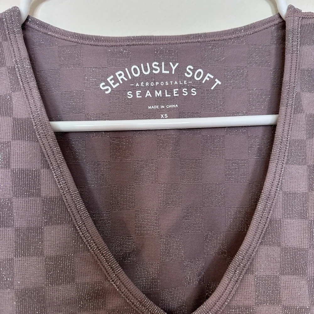 Aeropostale Seriously Soft Checkered Bra - Gray